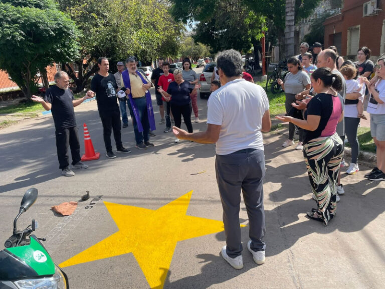 Pintaron una nueva estrella amarilla, en memoria de Milagros Belén Machuca