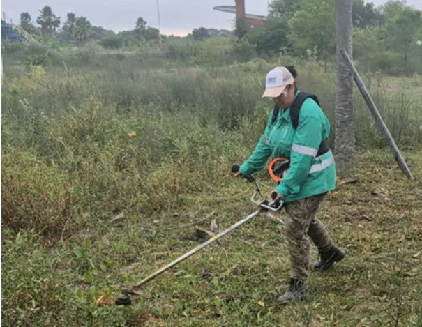 La Municipalidad realiza trabajos de mantenimiento en el Parque Caraguatá