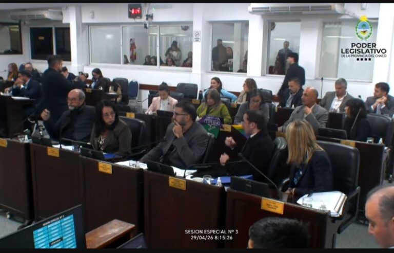 Sesión de la Legislatura chaqueña con votación de autoridades
