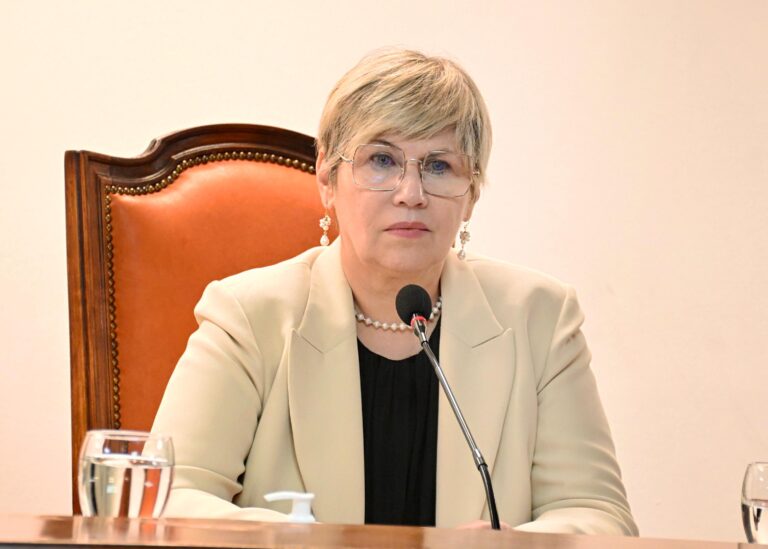 Ministra de Educación del Chaco, Sofía Naidenoff, en un encuentro sobre convivencia escolar.
