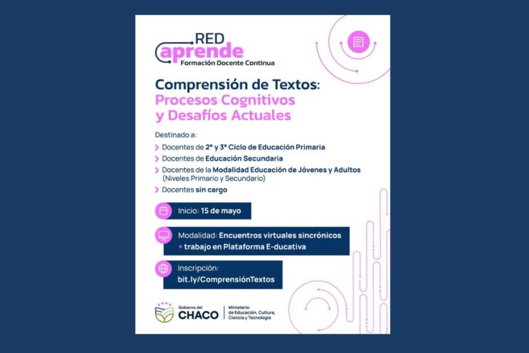 Docentes chaqueños participando en una capacitación sobre comprensión de textos.