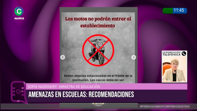 Ministra de Educación del Chaco, Sofía Naidenoff, durante una entrevista.
