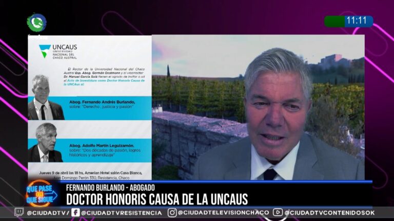 Fernando Burlando, abogado penalista, en un estudio de televisión.