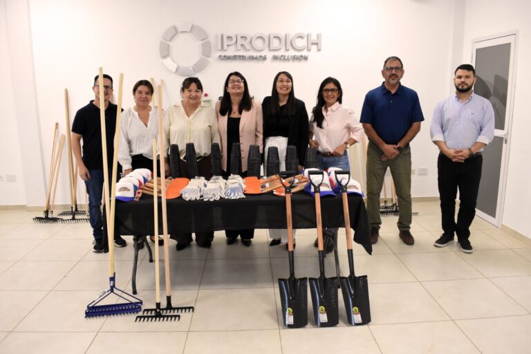 Entrega de herramientas de jardinería por parte del IPRODICH en la provincia del Chaco.