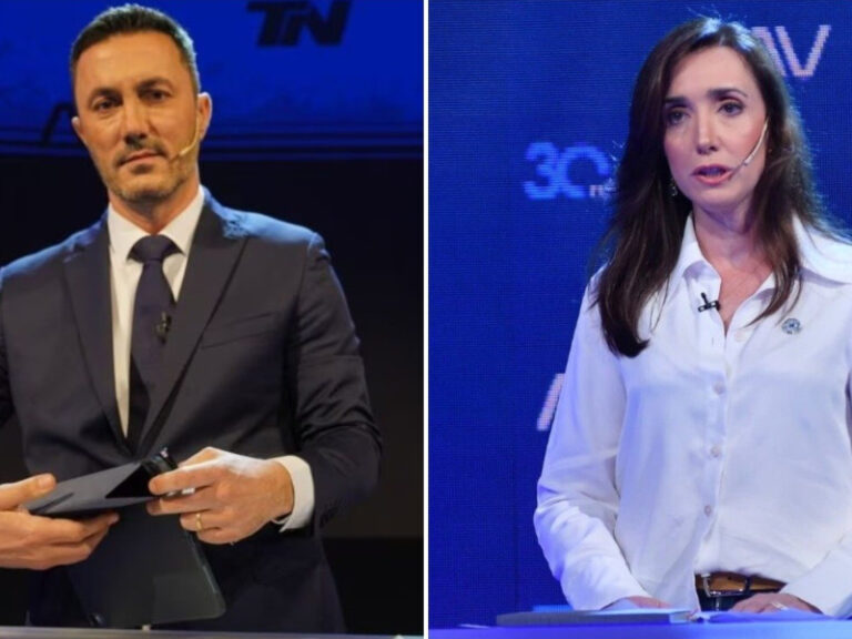 Victoria Villarruel y Luis Petri en la sede de la Justicia Federal