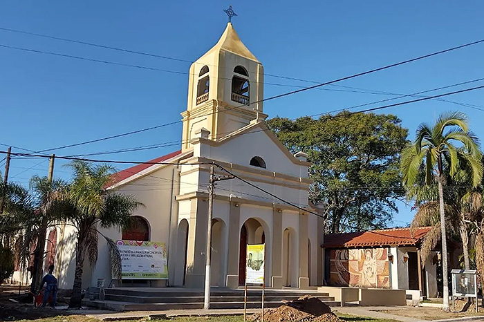 Vista de la localidad de Paso de la Patria, Corrientes, donde se realiza la Peregrinación de los Tres Pueblos.