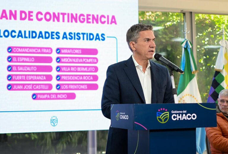 Mapa de localidades afectadas por emergencia climática en Chaco