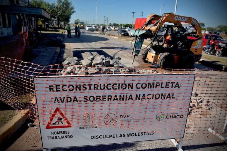 Obra de reconstrucción de la avenida Soberanía Nacional en Resistencia, Chaco