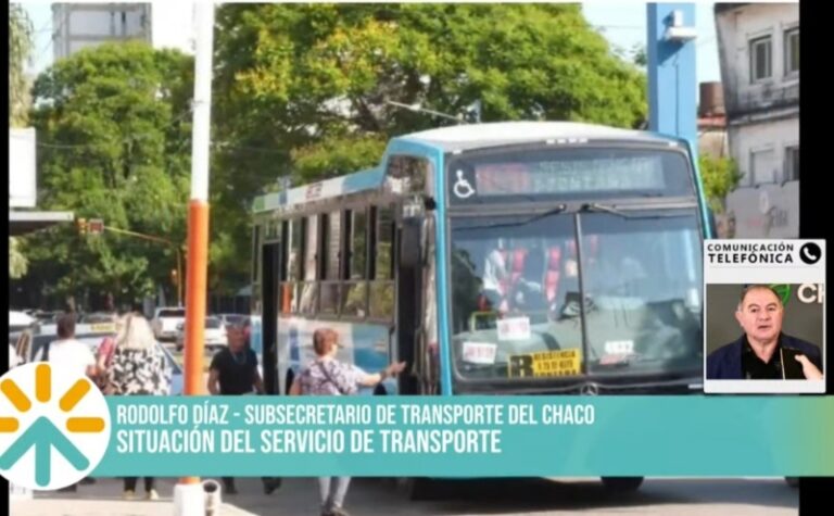 Subsecretario de Transporte, Rodolfo Díaz, hablando sobre el servicio de colectivos en el Gran Resistencia.
