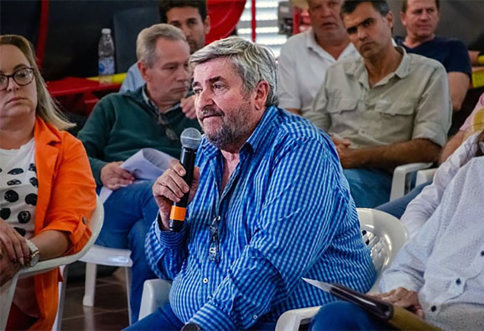 Miguel Ángel López, vicepresidente de AEFOCh, durante una entrevista sobre el sector forestal.