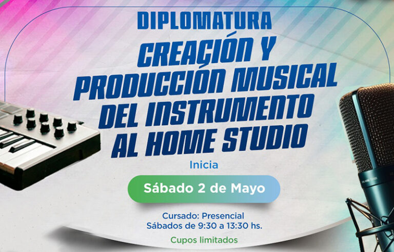 Estudiantes en una clase práctica de producción musical en instalaciones de la UNCAus.